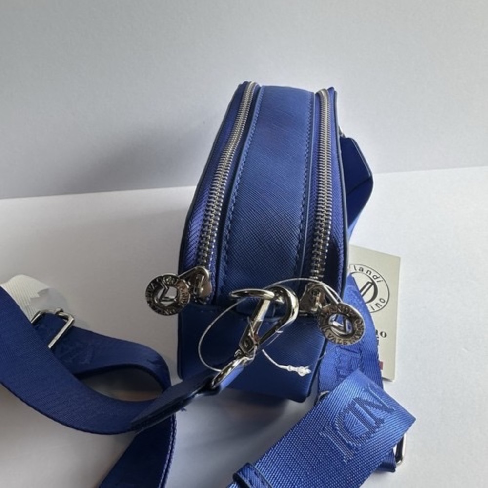 Valentino Orlandi Small Camera Crossbody Bag Electric Blue NWT - Picture 14 of 16